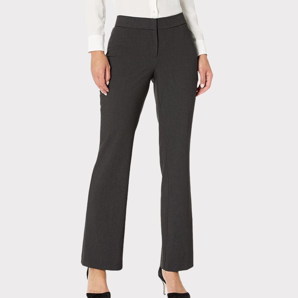 Lark & Ro Women's Bootcut Curvy Fit Trouser Pant